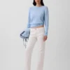 Jeans droit décontracté à taille mi-haute