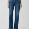 Jeans droit décontracté à taille mi-haute