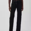 Jeans droit décontracté à taille mi-haute