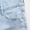 Jeans droit décontracté à taille mi-haute