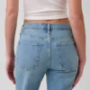 Jeans droit décontracté à taille mi-haute