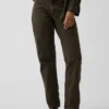 Jeans droit fuselé à taille mi-haute