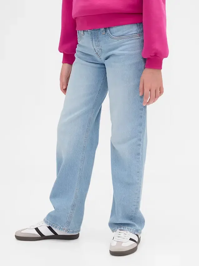 Jeans droit taille basse pour enfants