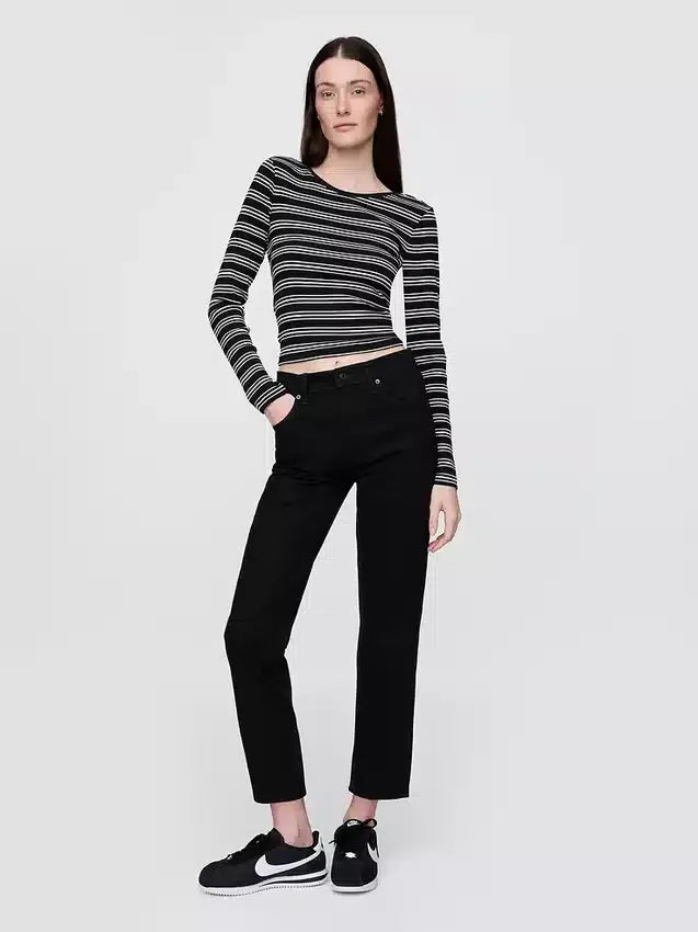 Jeans droit taille haute « cheeky »