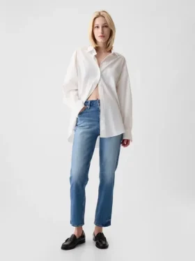 Jeans droit taille haute « cheeky »
