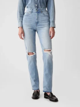 Jeans droit taille haute « cheeky »