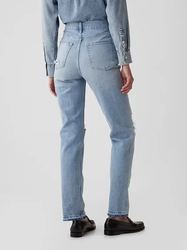 Jeans droit taille haute « cheeky »