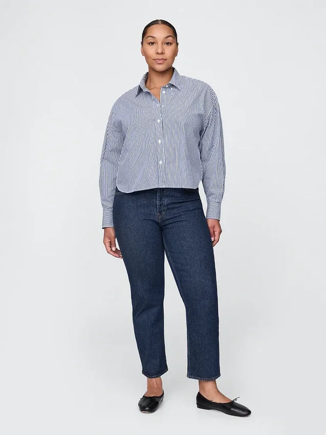 Jeans droit taille haute « cheeky »