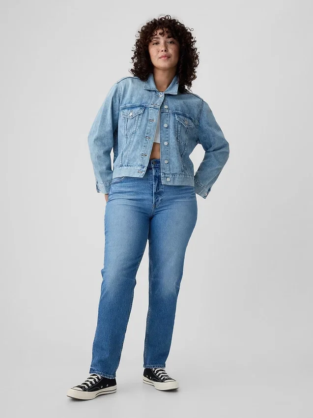 Jeans droit taille haute « cheeky »