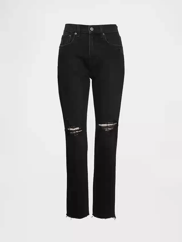Jeans droit taille haute « cheeky »