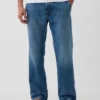 Jeans droits décontractés bleus