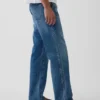 Jeans droits décontractés bleus