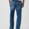 Jeans droits décontractés bleus
