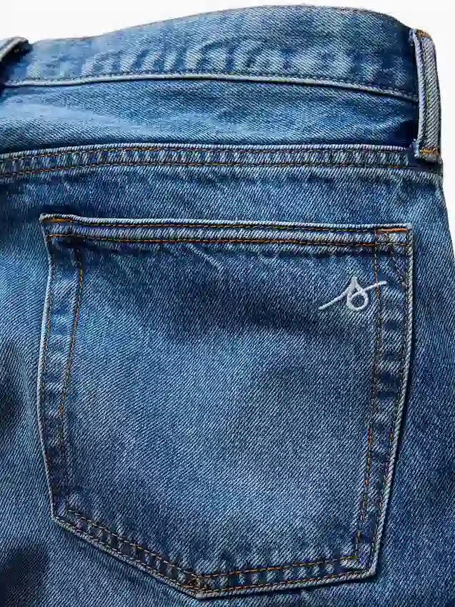 Jeans droits décontractés bleus