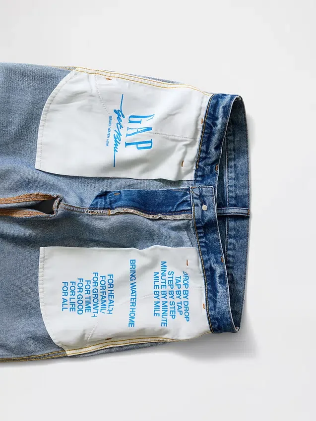 Jeans droits décontractés bleus