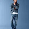 Jeans droits décontractés bleus