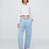 Jeans Easy Barrel à taille haute