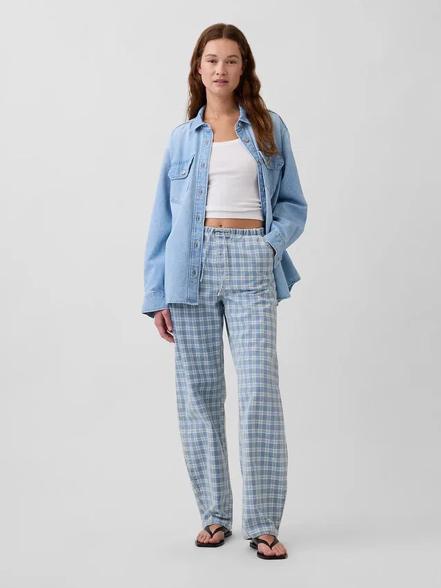 Jeans Easy Barrel à taille haute