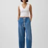 Jeans Easy Barrel à taille haute
