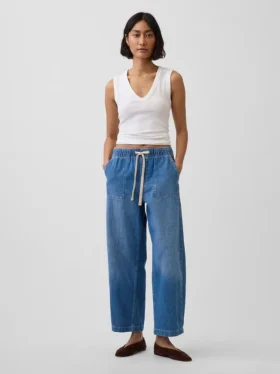Jeans Easy Barrel à taille haute