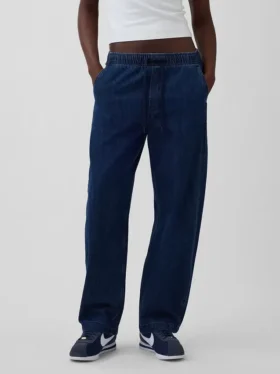 Jeans Easy Barrel à taille haute