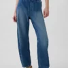 Jeans Easy Barrel à taille haute