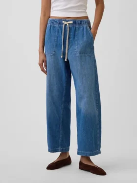 Jeans Easy Barrel à taille haute