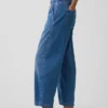 Jeans Easy Barrel à taille haute