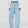 Jeans Easy Barrel à taille haute