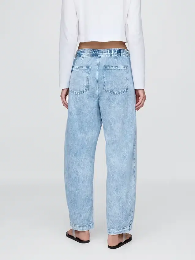 Jeans Easy Barrel à taille haute