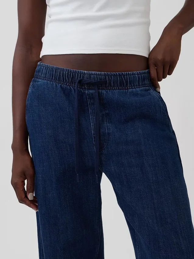 Jeans Easy Barrel à taille haute