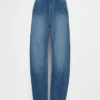 Jeans Easy Barrel à taille haute