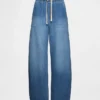 Jeans Easy Barrel à taille haute