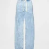 Jeans Easy Barrel à taille haute
