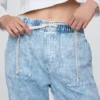 Jeans Easy Barrel à taille haute