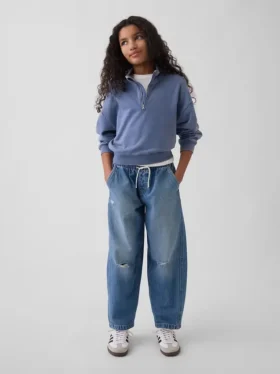 Jeans « Easy Barrel » taille haute pour enfant