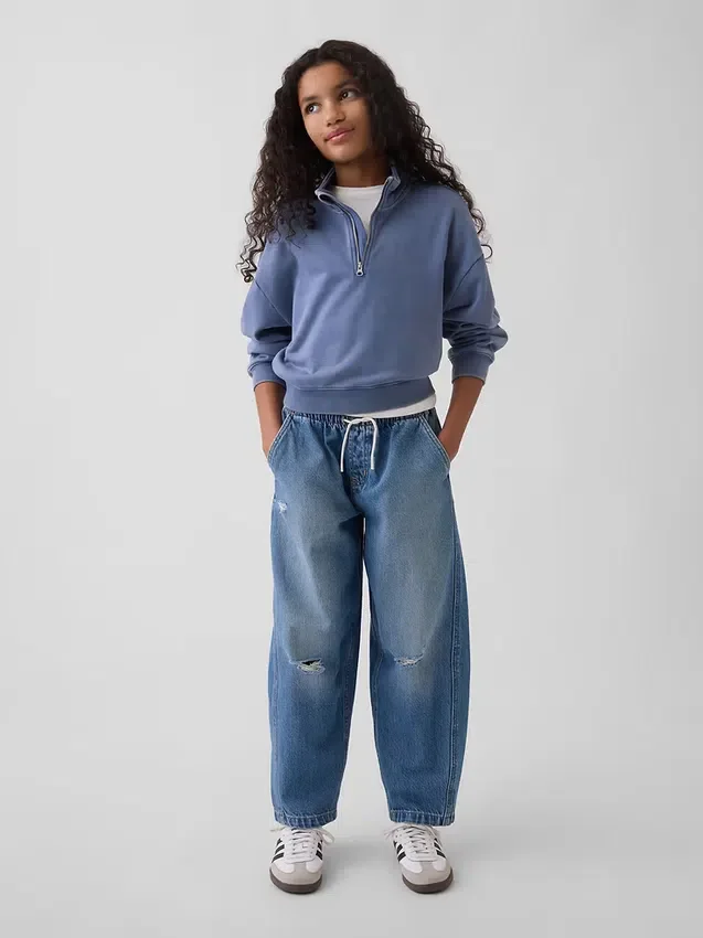 Jeans « Easy Barrel » taille haute pour enfant