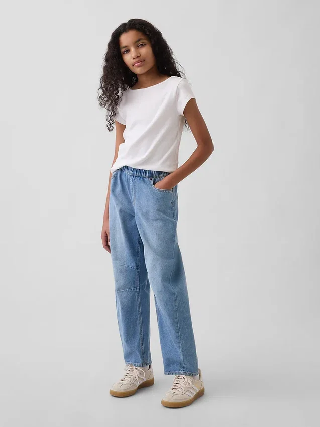 Jeans « Easy Barrel » taille haute pour enfant