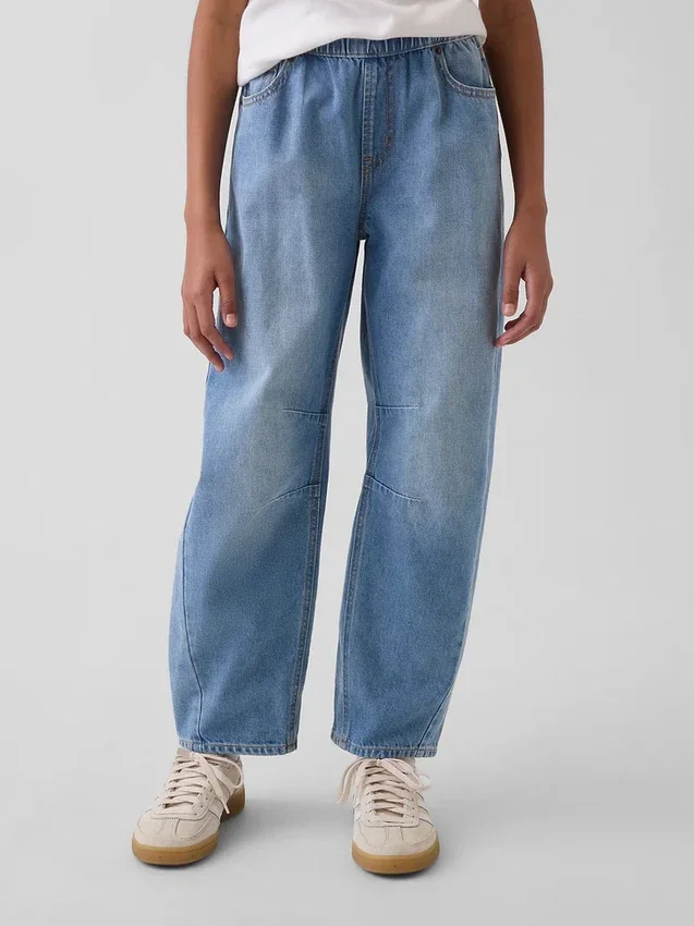 Jeans « Easy Barrel » taille haute pour enfant