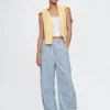 Jeans « Easy Horseshoe » à taille mi-haute, en denim ultra-doux à rayures