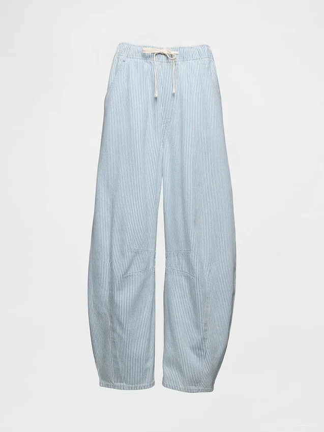 Jeans « Easy Horseshoe » à taille mi-haute, en denim ultra-doux à rayures