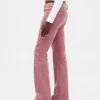 Jeans en velours côtelé taille basse, coupe longue et ajustée