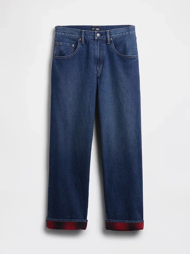 Jeans extra ample doublés de flanelle pour adulte « Stranger Things »