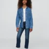 Jeans « girlfriend » taille mi-haute pour enfant