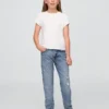 Jeans « girlfriend » taille mi-haute pour enfant