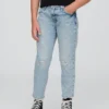 Jeans « girlfriend » taille mi-haute pour enfant