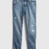 Jeans « girlfriend » taille mi-haute pour enfant