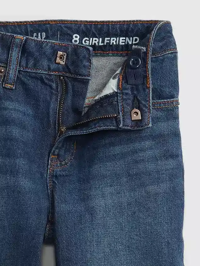 Jeans « girlfriend » taille mi-haute pour enfant