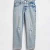 Jeans « girlfriend » taille mi-haute pour enfant