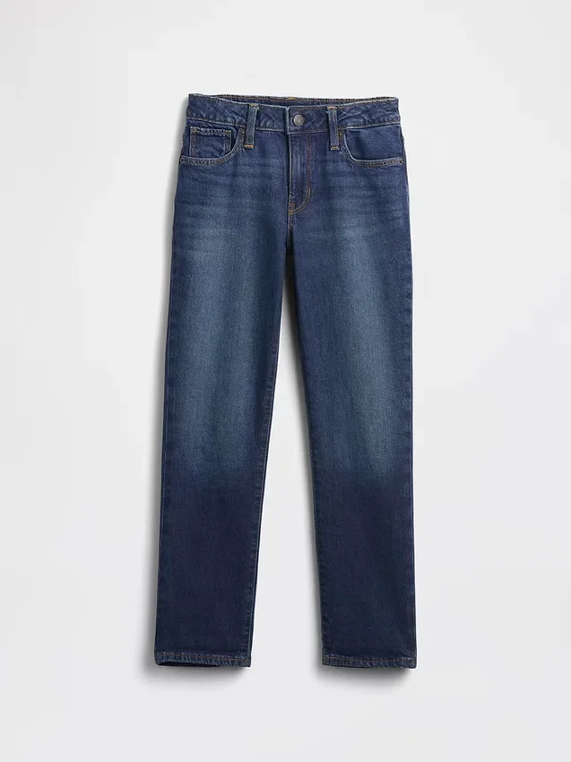 Jeans « girlfriend » taille mi-haute pour enfant